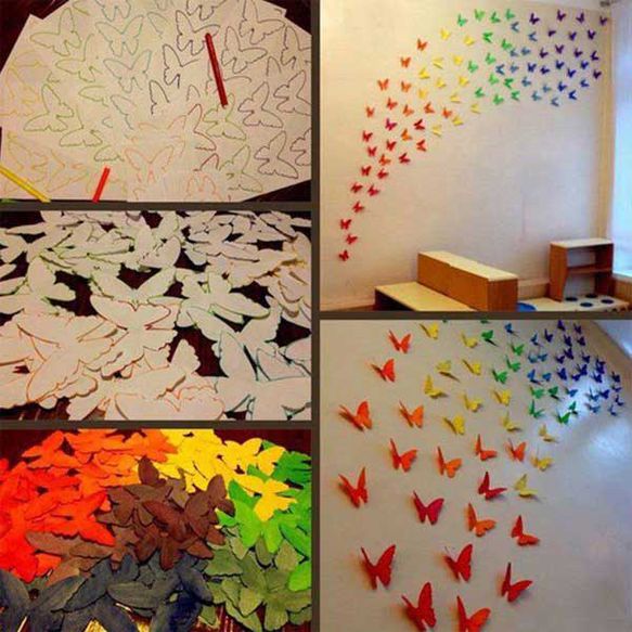 Diy Paper Butterflies Wall Art Homes And Gardens Sheroes