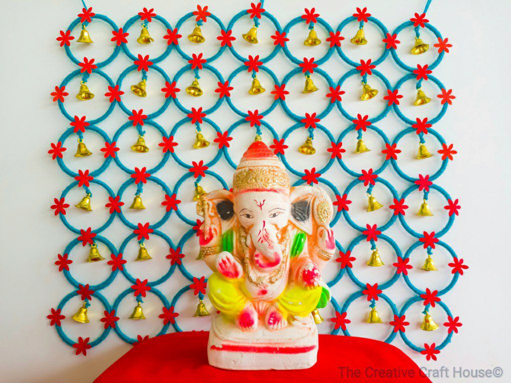 ganpati decoration with bangles