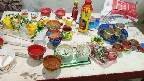 Bird Feeder Made By Our Ngo Students Made Up O Art Craft And