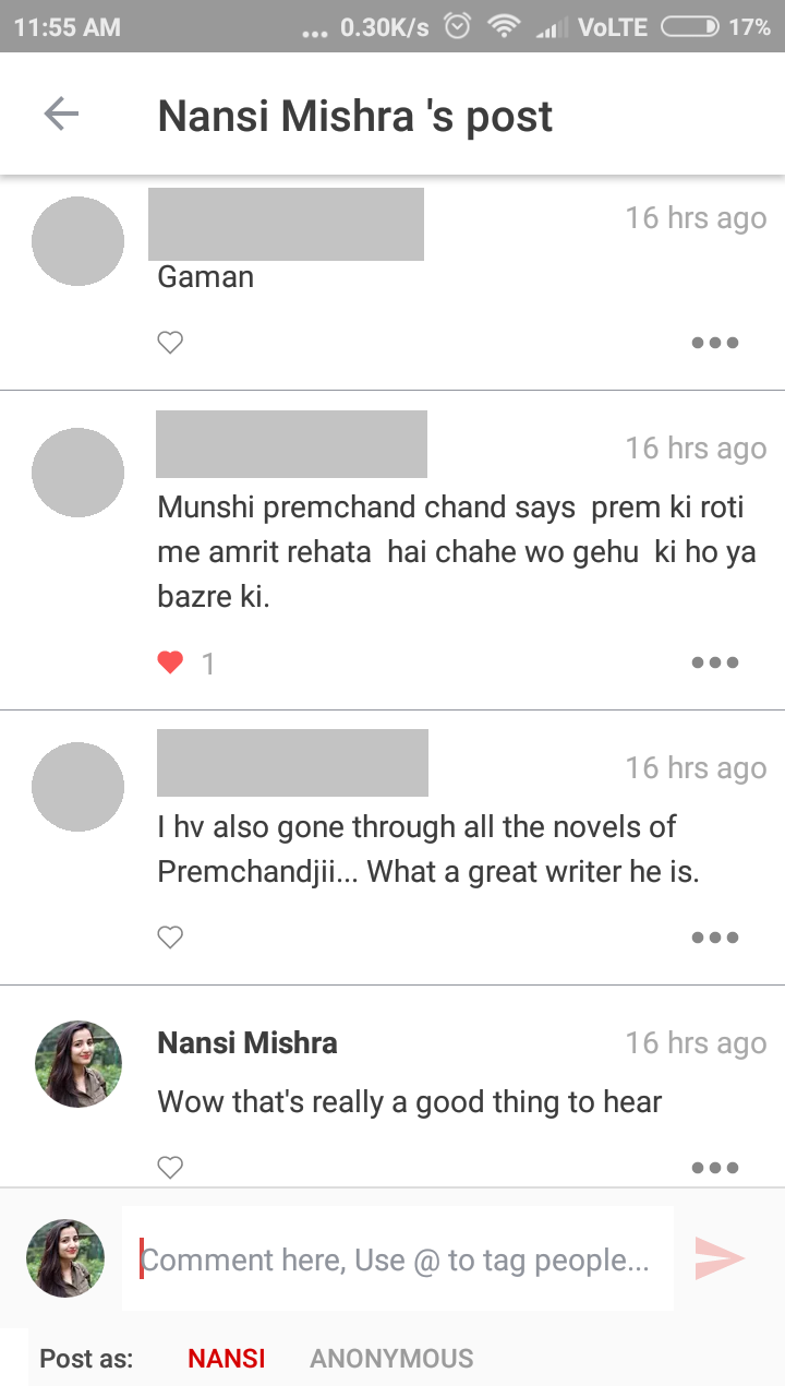 SHEROES community reaction on Munshi Premchand's birth anniversary