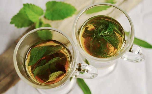 Green Tea prepared by leaves