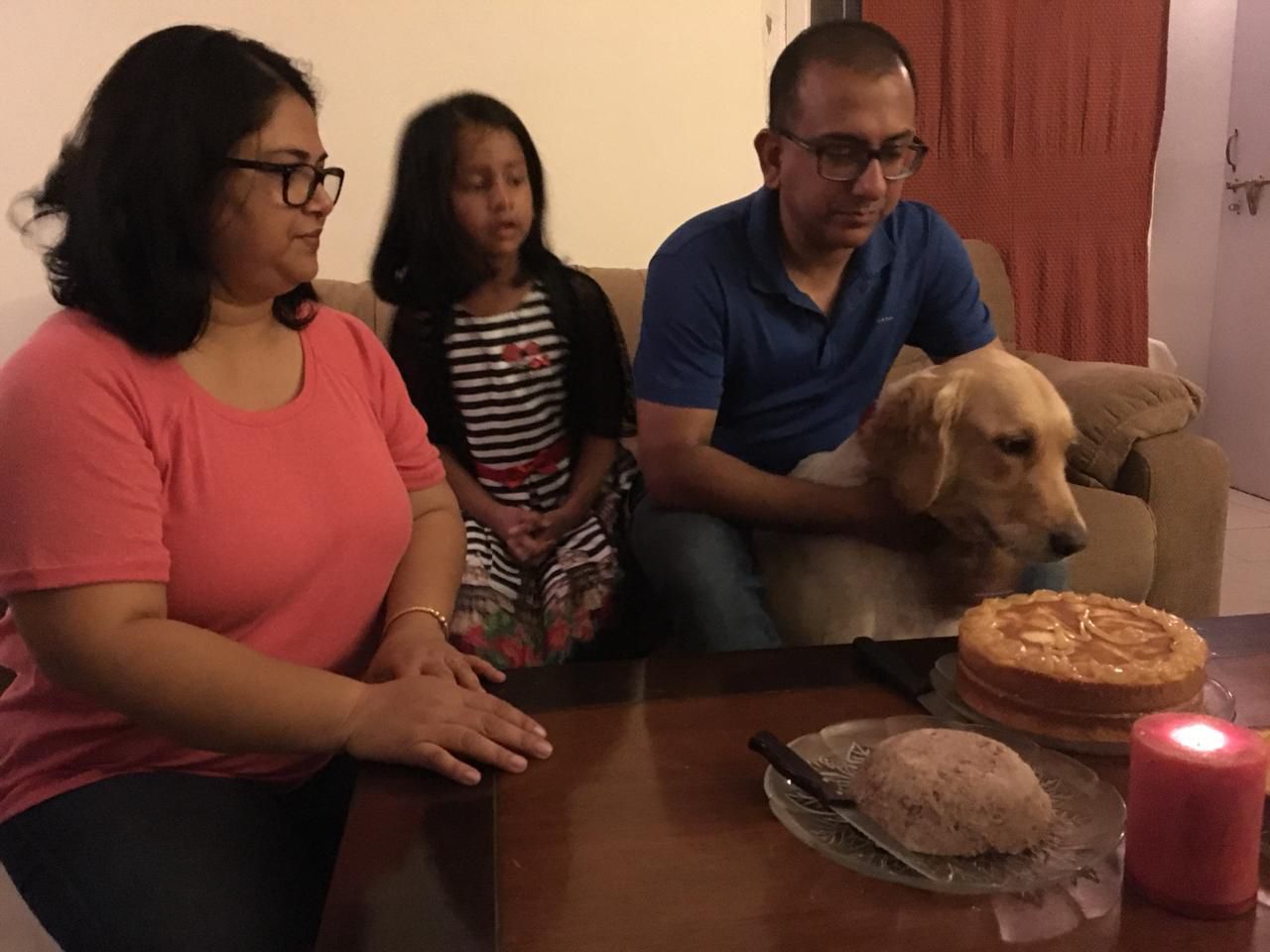 rwituja with her family and dog