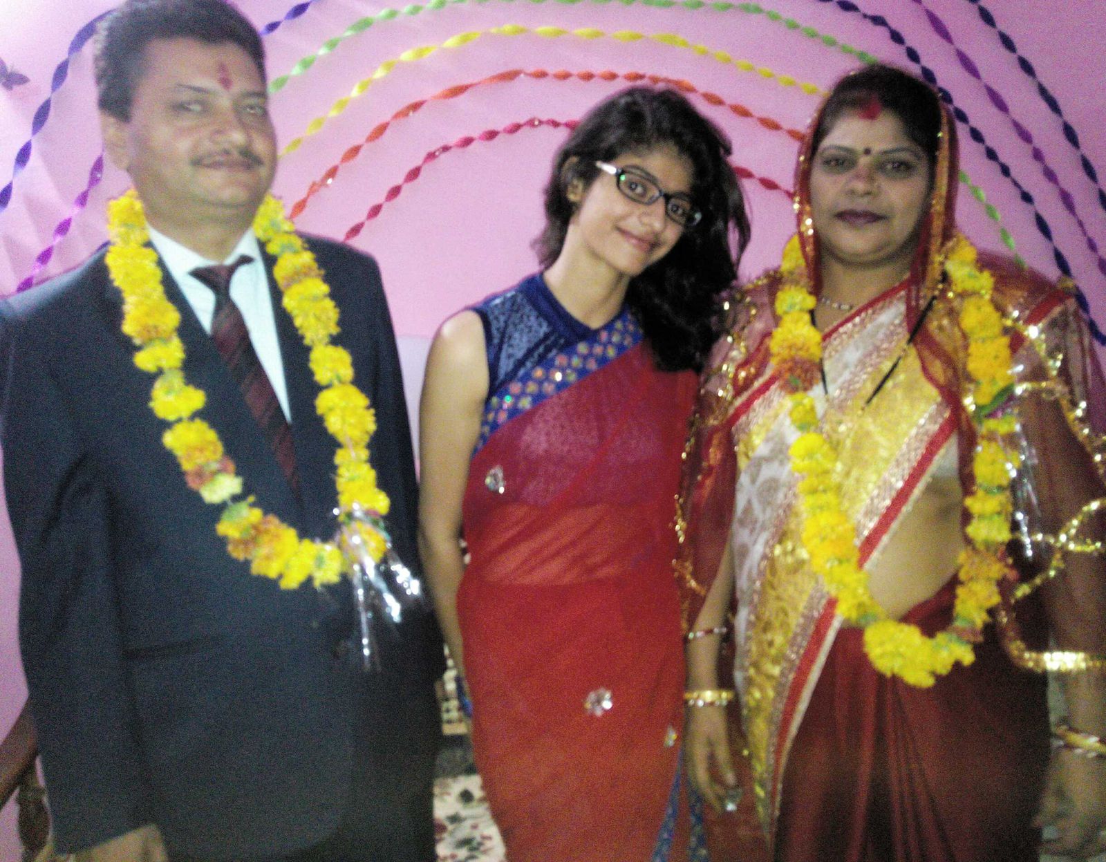 swati with her parents 