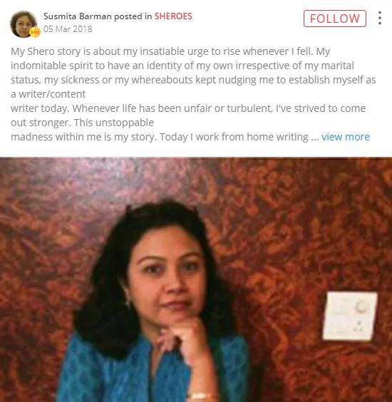 susmita burman has an indomitable spirit