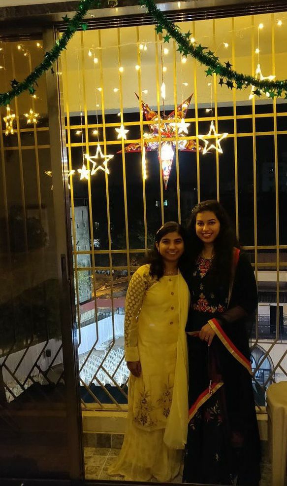 raina with her sister