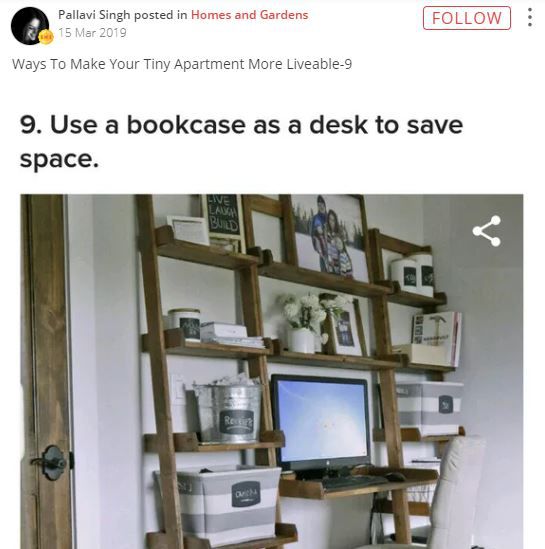 use a book case to store boxes