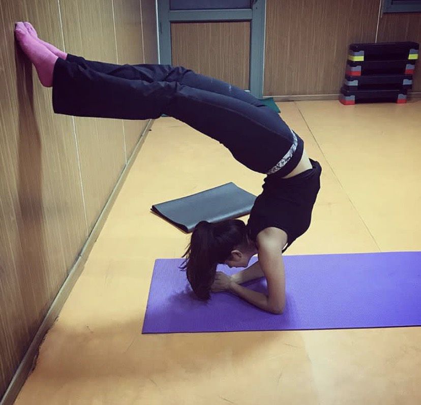 megha performing yoga