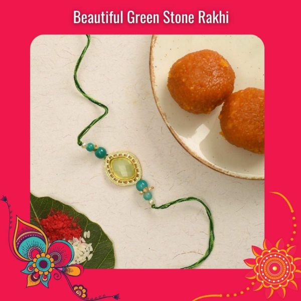 Green Stone Rakhi