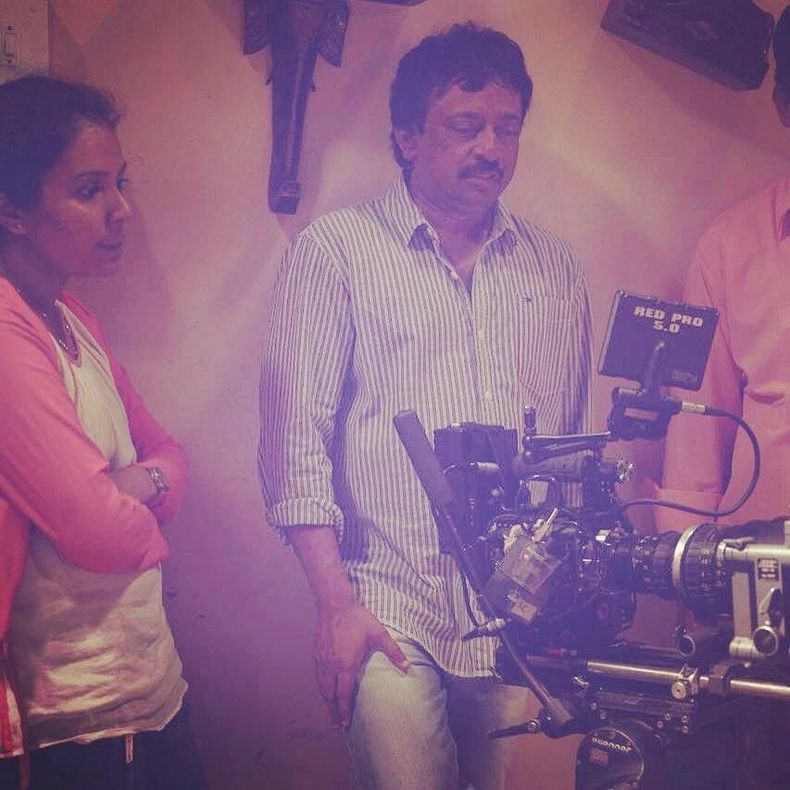 Sanjana Reddy with Ram Gopal Varma