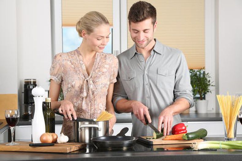 couple sharing household chores