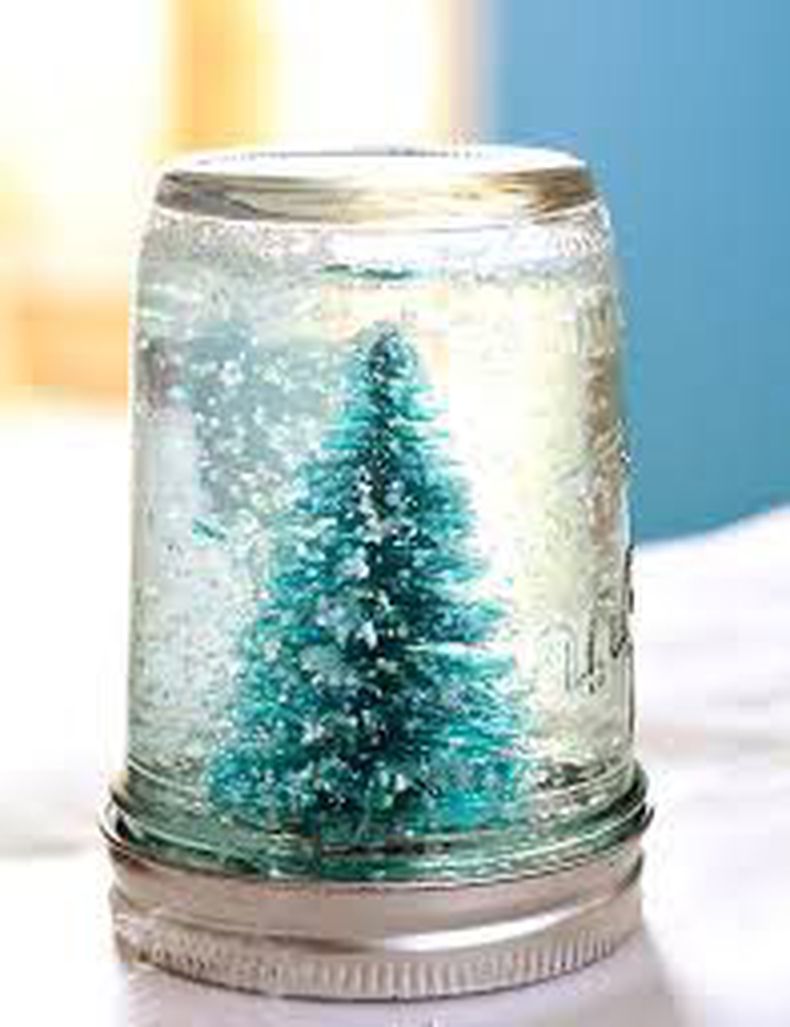 mason jar snow globe